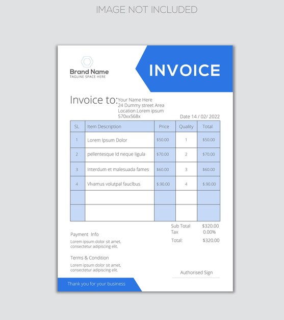 corporate unique invoice design template