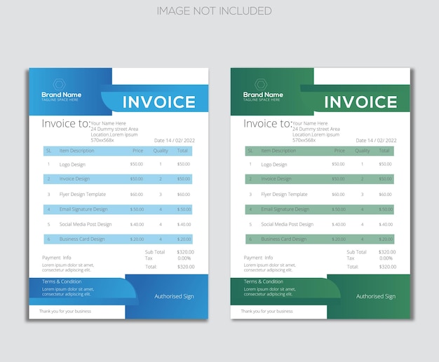 Vector corporate unique invoice design template