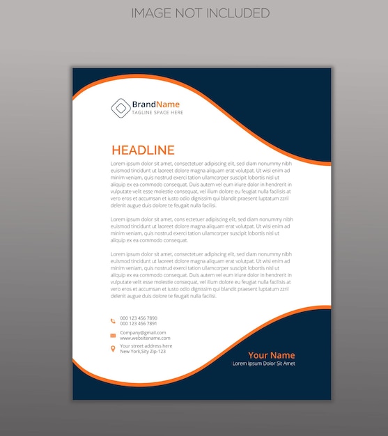 Corporate Unique Latter Head Design Template