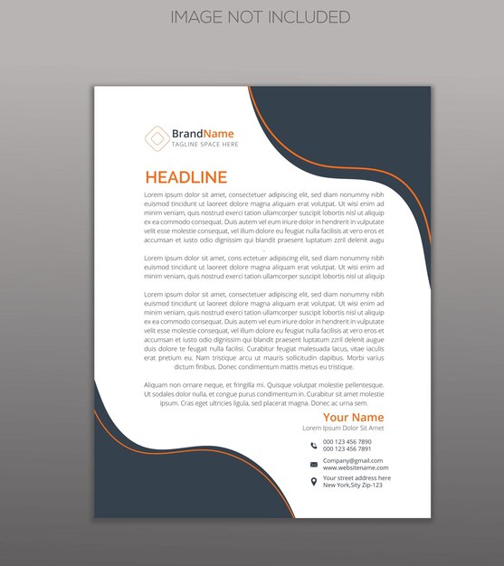 Corporate Unique Latter Head Design Template