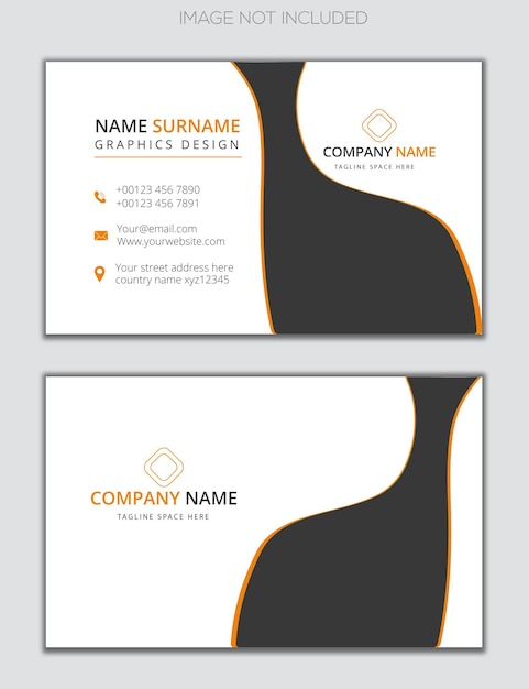 Corporate unique simple business card design template