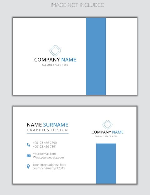 Vector corporate unique simple business card design template