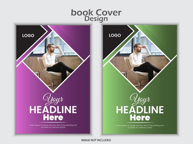 Corporate vector minimalist book cover template