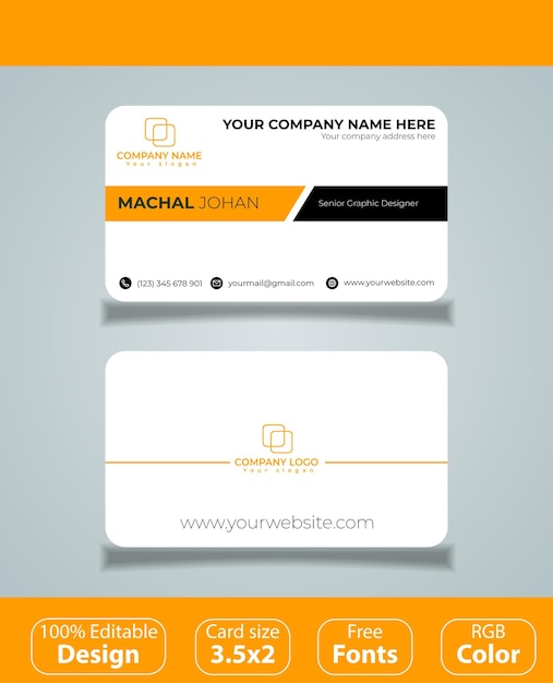 Vector corporate visiting card