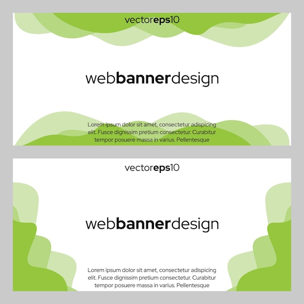 Corporate web banner design template with trendy gradient in vector eps 10