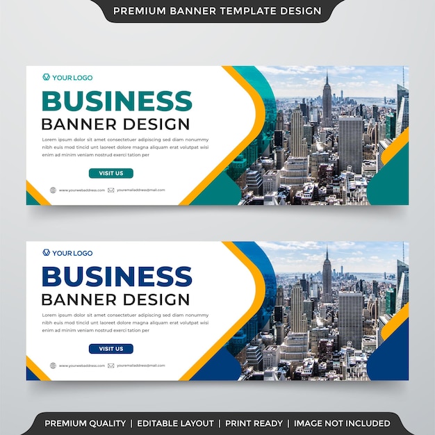 corporate web banner template premium vector