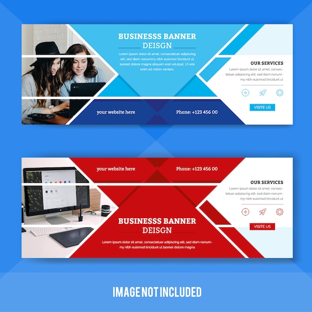 Vector corporate  web banner template