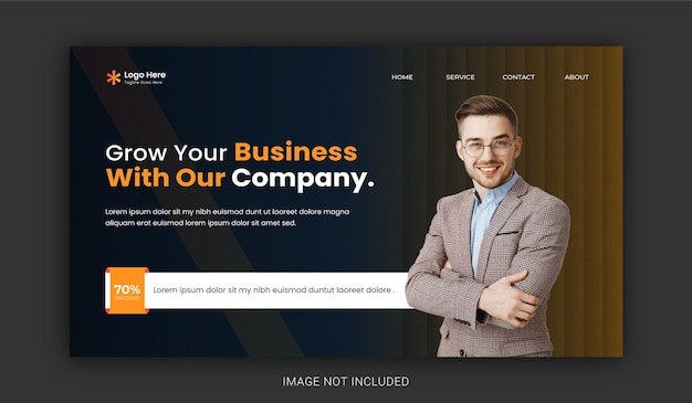 Vector corporate website landing page