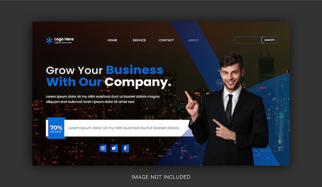 Vector corporate website landing page