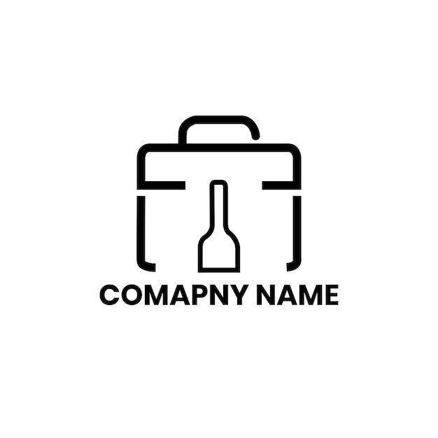 Corporate wine minimalist vector logo design