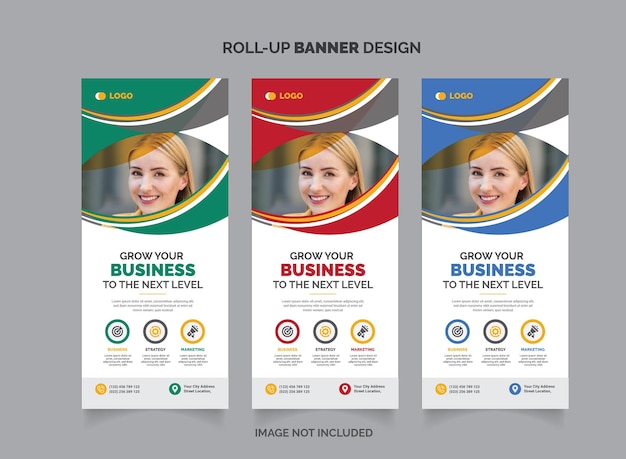 Corporate x banner standee bannermalplaatje met creatieve vormen x bannerontwerp