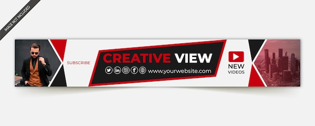 Corporate YouTube business cover design and LinkedIn cover template or painters banner and