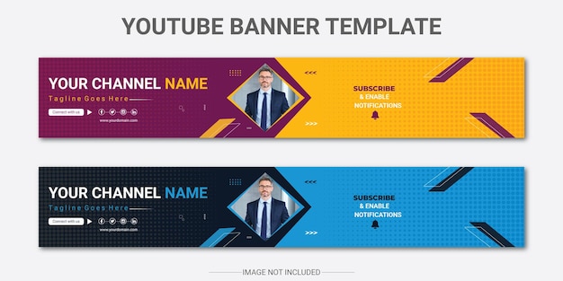 Corporate youtube cover and banner thumbnail template design