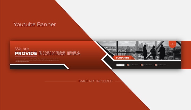 Corporate youtube cover and banner thumbnail template