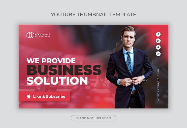 Vector corporate youtube video thumbnail and web banner template design