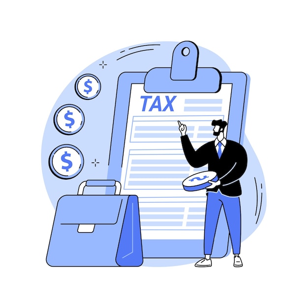 ベクトル 法人所得税申告の抽象的な概念ベクトル図