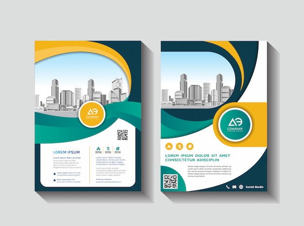 Corporative flyer design template