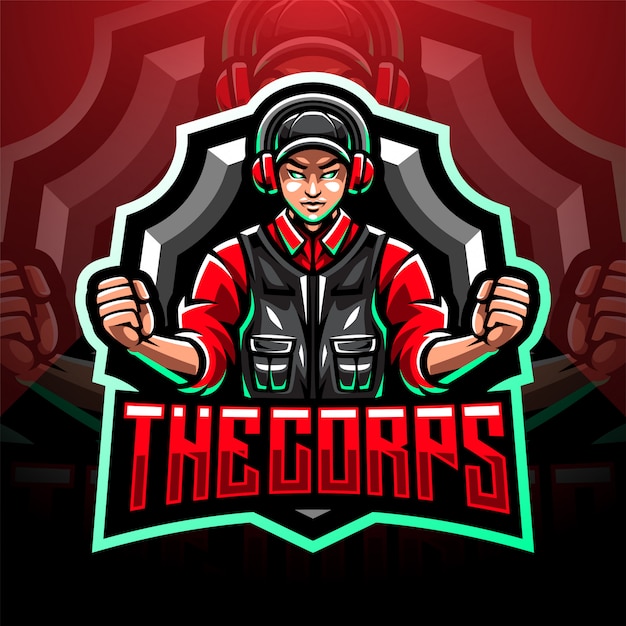 The corps esport mascot logo