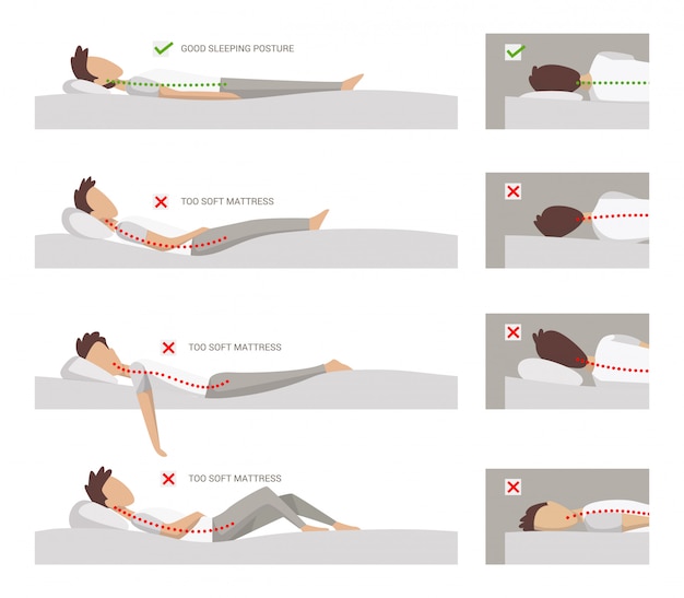 Правильное и неправильное положение для сна на ее стороне