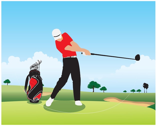 Correct golf swing