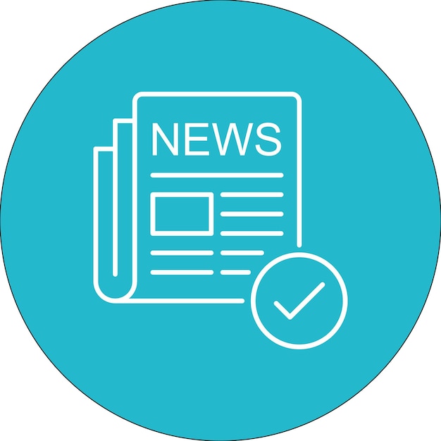 Correct news vector illustration style