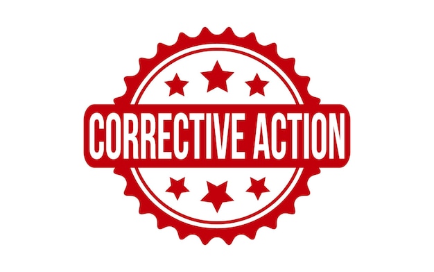 Corrective Action Rubber Stamp Seal Vector