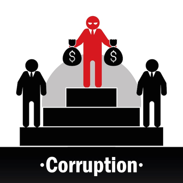 Corrupt man pictogram