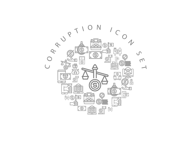 Corruptie icon decorontwerp