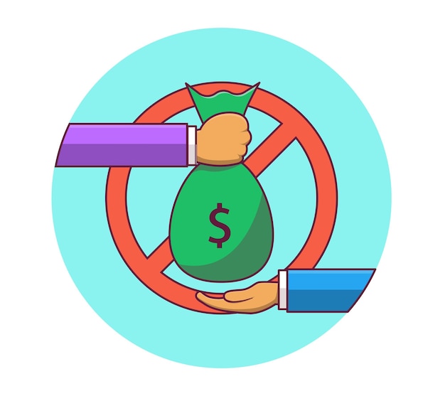 Vector corruption illustration icon