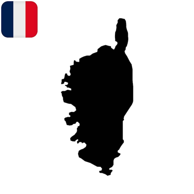 Corse Map Region of France Vector illustration