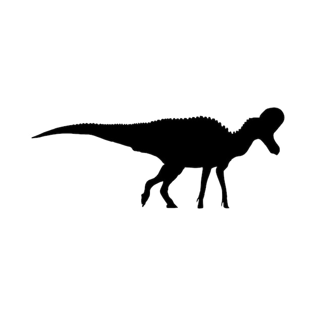 Vector corythosaurus icon elements of dinosaur icon corythosaurus silhouette