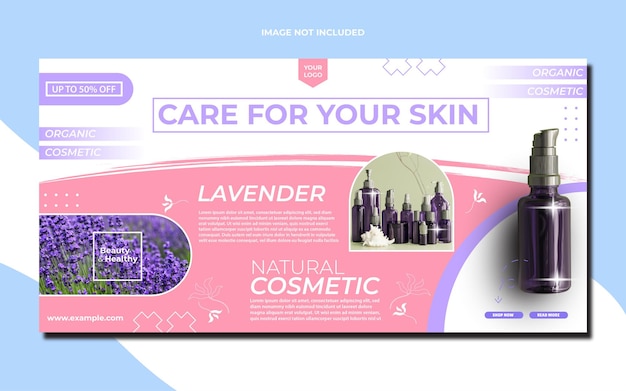 Vettore modello di progettazione banner cosmetici