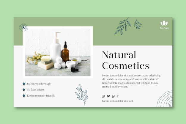 Vector cosmetic banner template