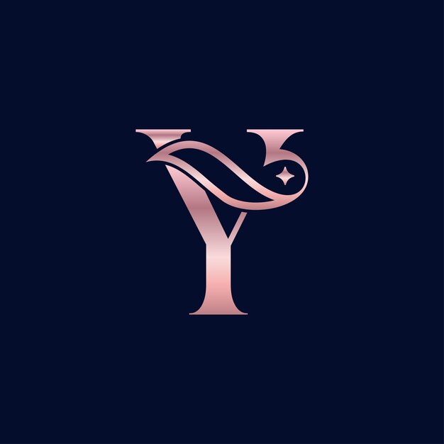 Vector cosmetic beauty logo brand letter y