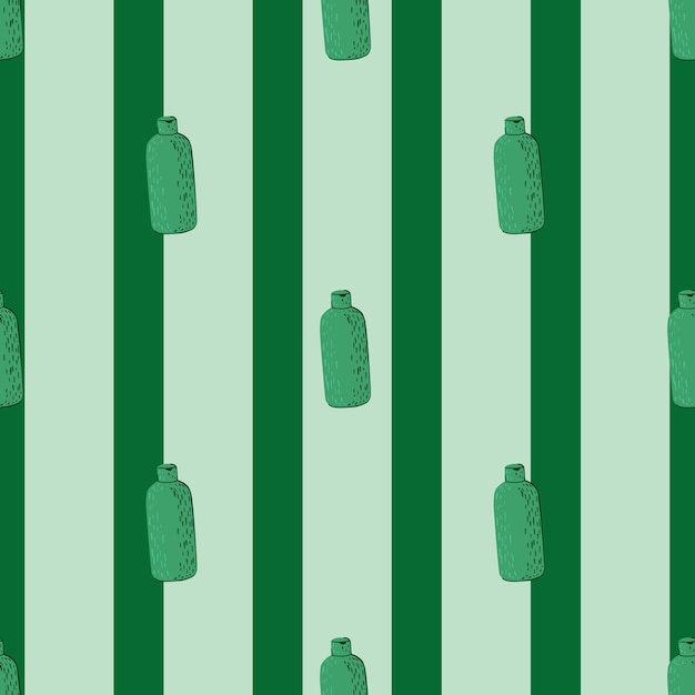 Vector cosmetic bottle seamless pattern background for spa