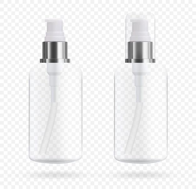 Косметическая бутылка с дозатором для мыла и косметики Макет упаковки для жидкостей Vector 3d il