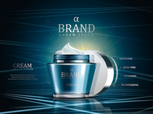 Vector cosmetic cream ads illustration