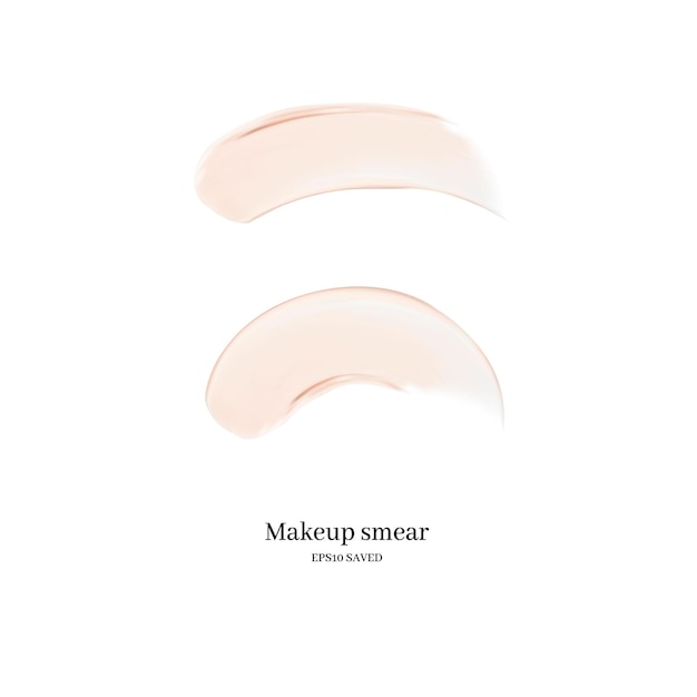 cosmetic cream smear isolated on white