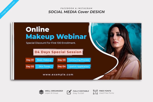 Cosmetic Facebook Cover Design template