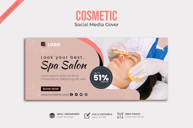 Cosmetic Facebook Cover Design template