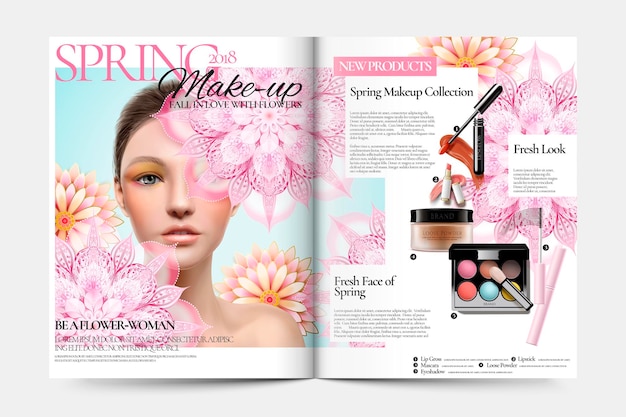 Cosmetic magazine ads