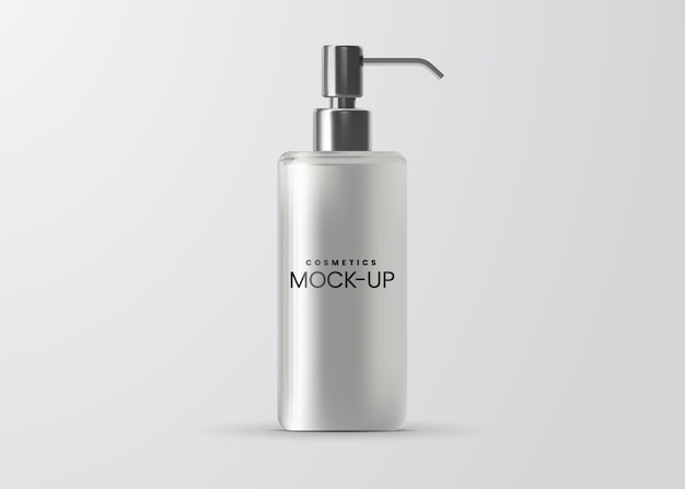 Vettore mockup cosmetico per modello di imballaggio vuoto medico olio shampoo crema