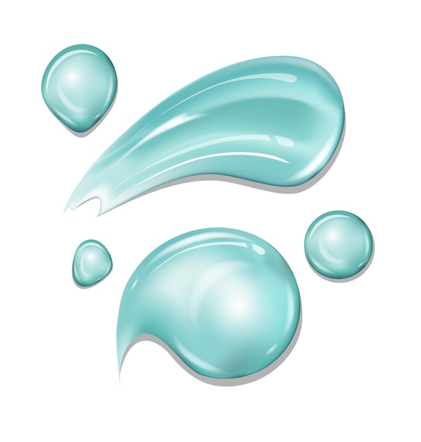 Vector cosmetic products. smear the cream gel on a white background. template vector illustration