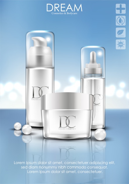 Cosmetic skin care cream packaging