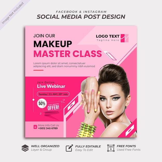 Cosmetic Social Media Banner Template