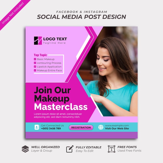 Cosmetic Social Media Banner Template