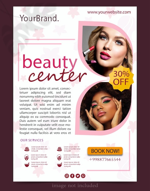 cosmetic social media post template flyer