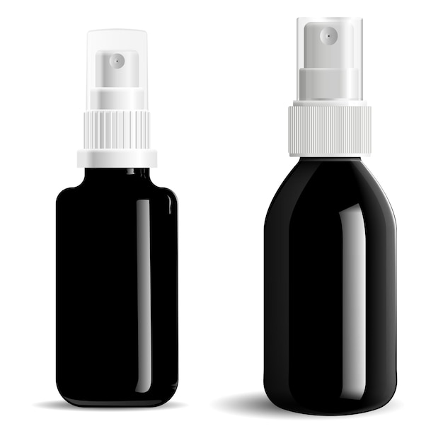 Cosmetic spray black bottle