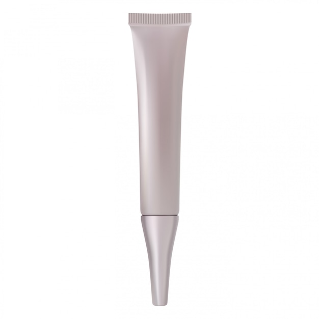 Cosmetic tube . Plastic cream container