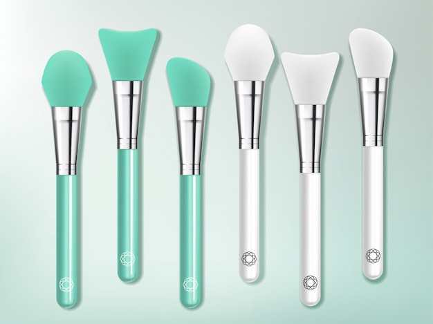 Cosmetica en huidverzorging silicon brush of spatula set